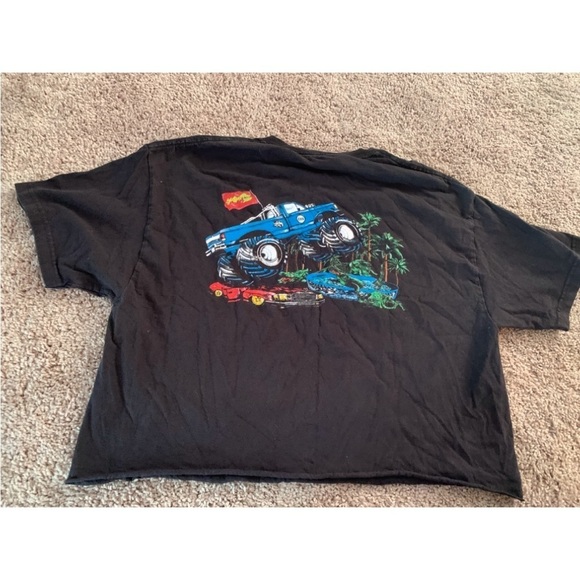 Vintage Onsomeshit Biker Rocker Retro Tee Top T-shirt Black Blue Extra Large - Picture 2 of 11